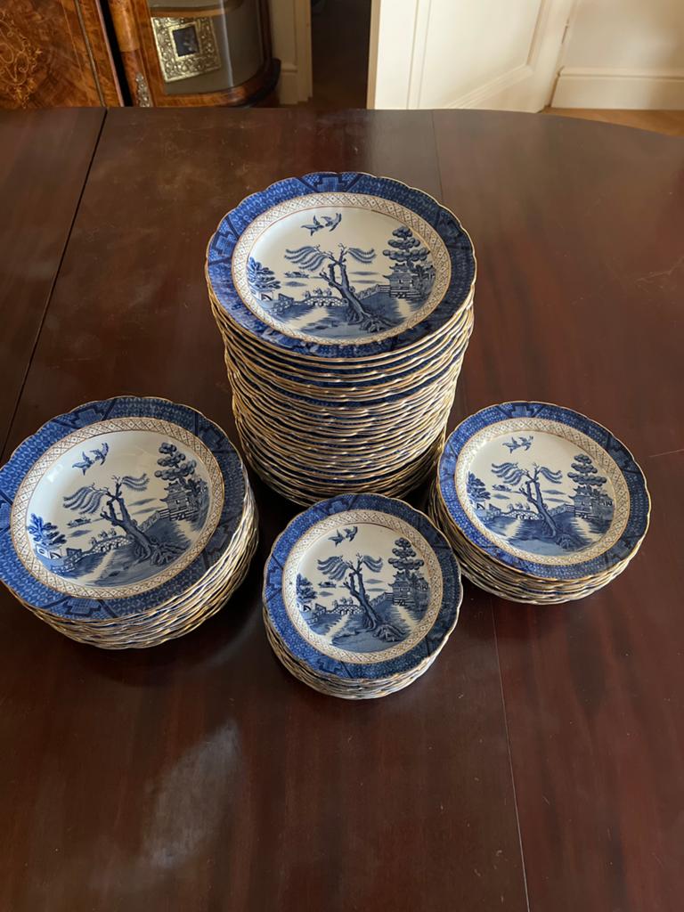Zeer Grote Antieke Booths “Real Old Willow” Serviesset, Ophalen