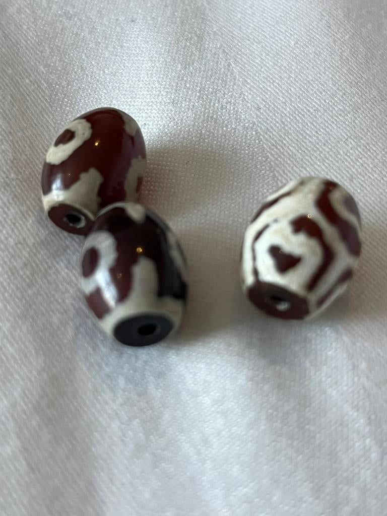 DZI kralen, Overige merken, Zo goed als nieuw, 4 bedels of meer, Edelsteen