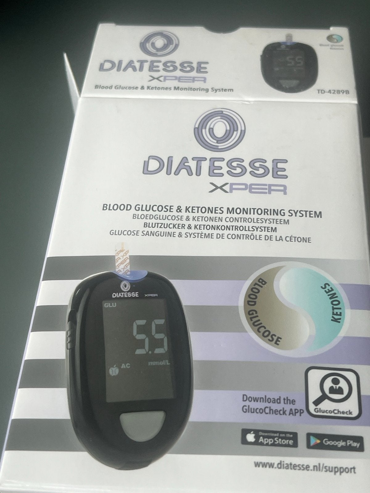 DIATESSE XPER Bloedglucose & Ketonen Monitor Systeem, Ophalen of Verzenden, Nieuw, Overige typen
