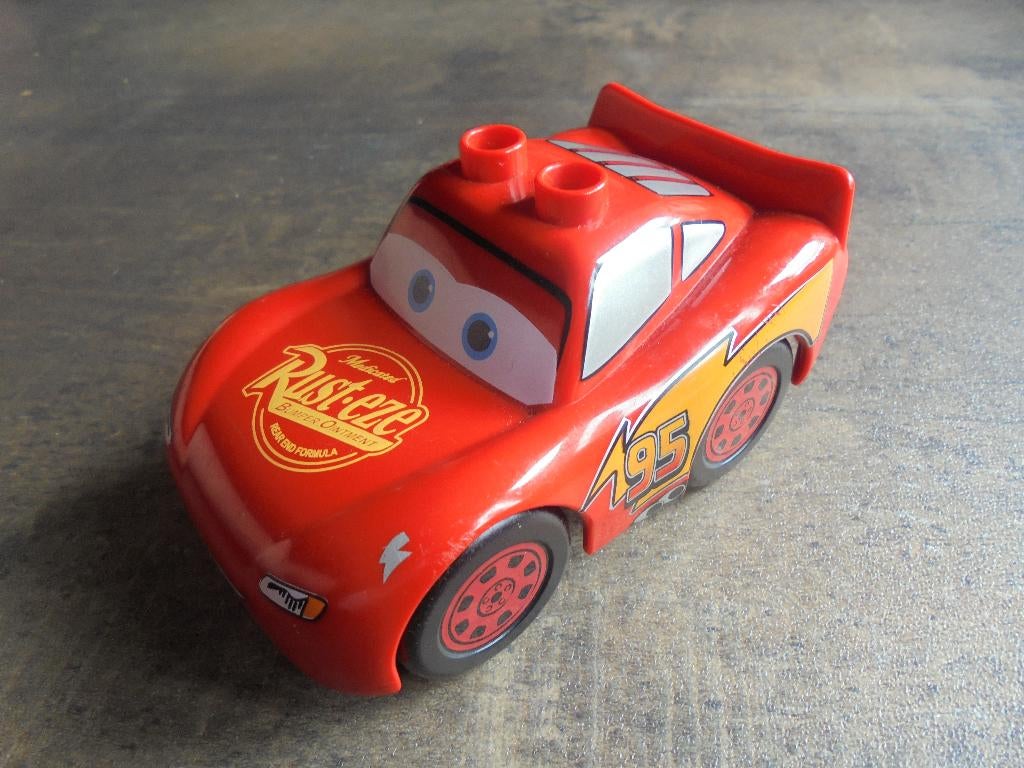 Lego Duplo Cars Figure Lightning McQueen (zie foto's) 3, Ophalen of Verzenden, Gebruikt, Losse stenen, Duplo