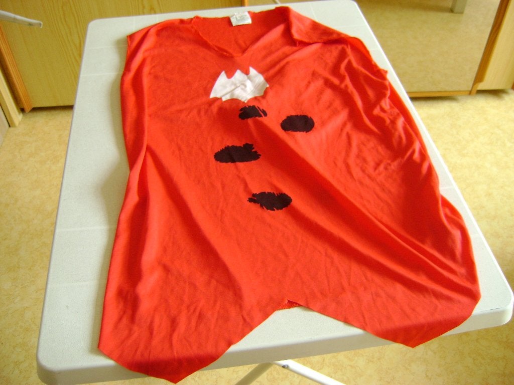 rood heren verkleed batman/halloweenshirt mt m met vleermuis, Maat 48/50 (M), Ophalen of Verzenden, Zo goed als nieuw, Halloween