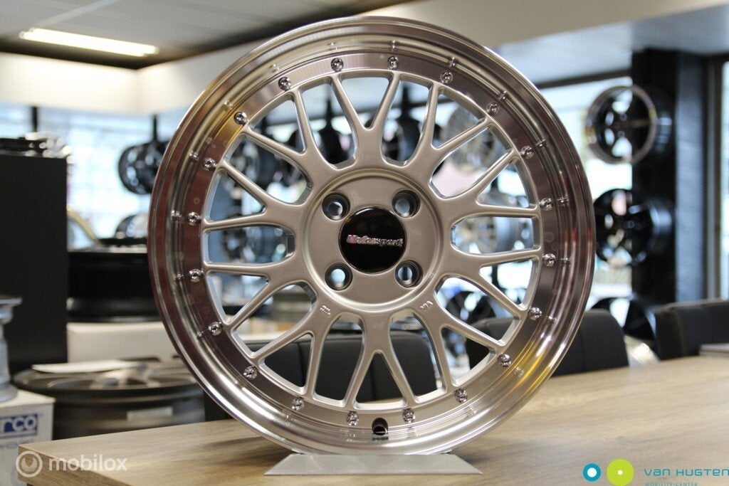 Retro velgenset KR 307 Silver - 7X16 - 4X100 - ET25, Ophalen, Velg(en), 16 inch, Nieuw