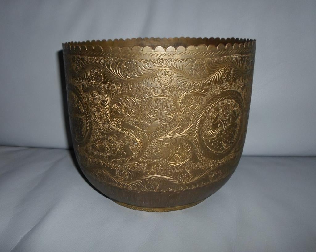 Indische Jardiniere 19e Eeuw Godheid Vogels, Ophalen of Verzenden
