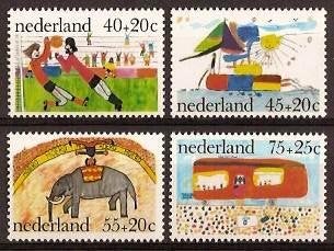 Nederland NVPH nr 1103/6 postfris Kinderpostzegels 1976, Ophalen of Verzenden, Na 1940, Postfris