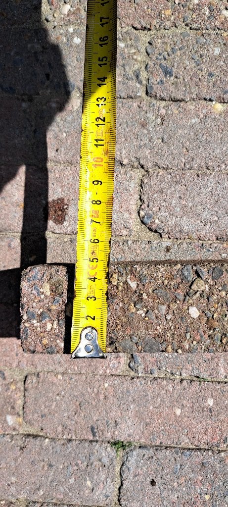 Straatklinkers rood-grijze kleur, Ophalen, Gebruikt, Klinkers, 5 tot 10 m²