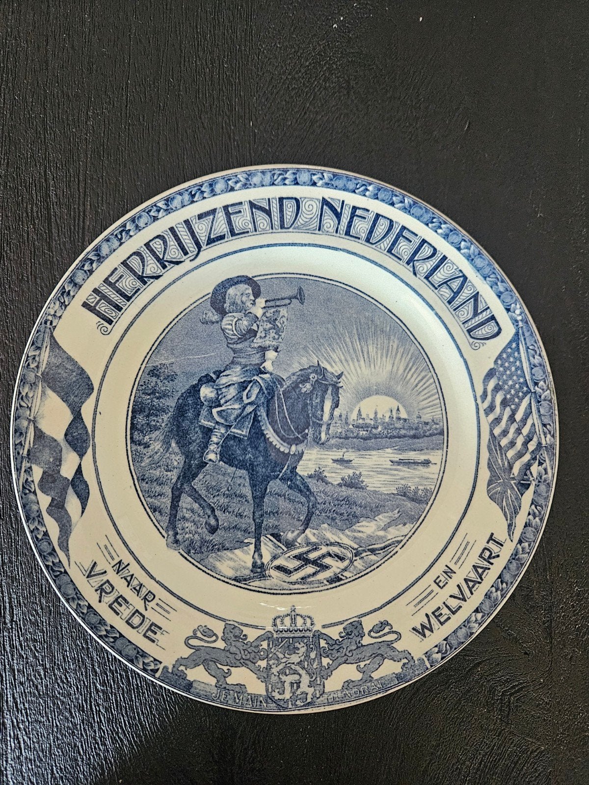 Delftsblauw herdenkingsbord, Ophalen of Verzenden
