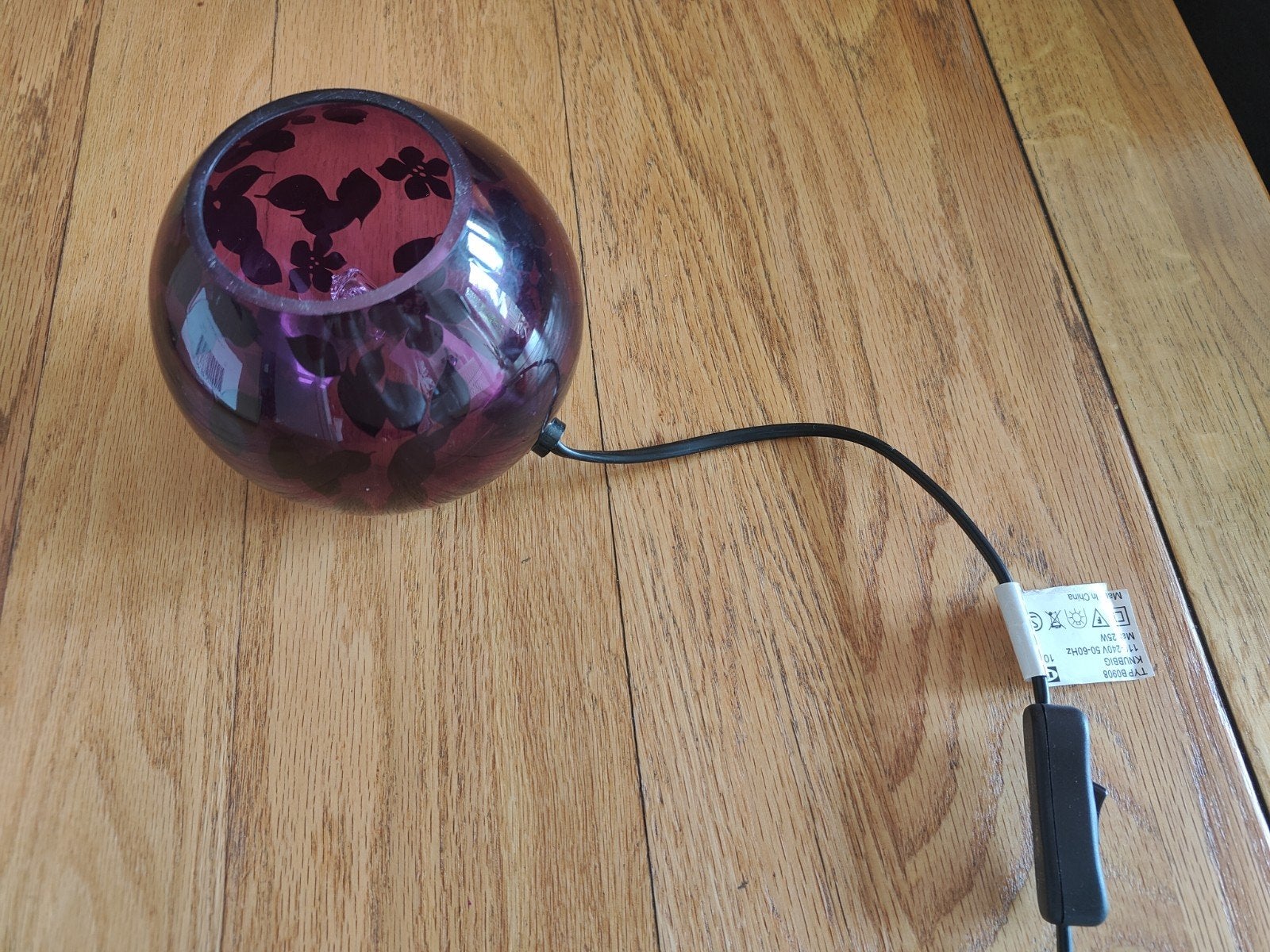 Ikea paarse lamp - sfeervolle verlichting, Huis en Inrichting, Ophalen of Verzenden, Gebruikt