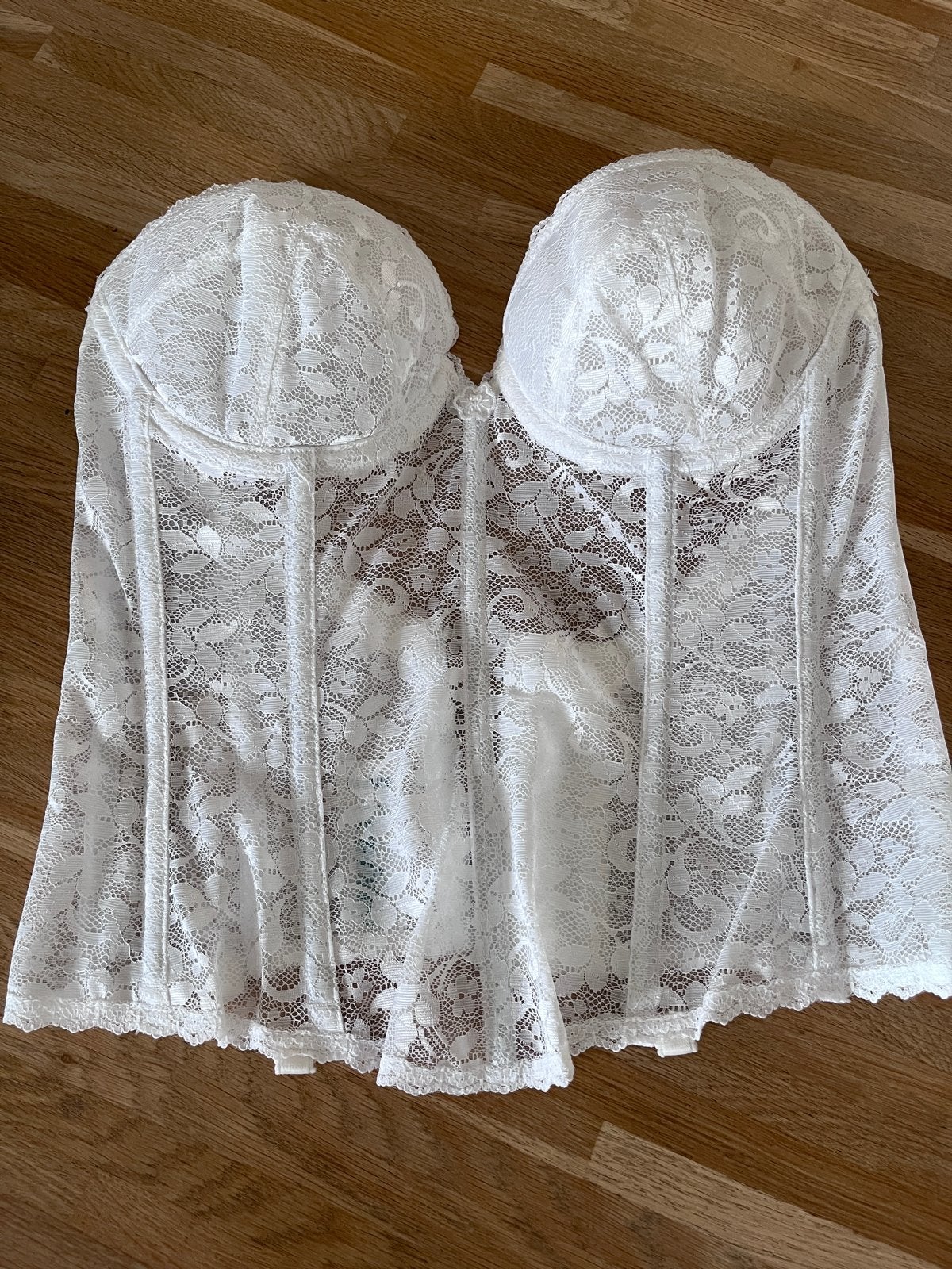 Poirier Torselet / Bustier / Jarretels / lingerie voor bruid, Ophalen of Verzenden, Zo goed als nieuw, Wit, Accessoires