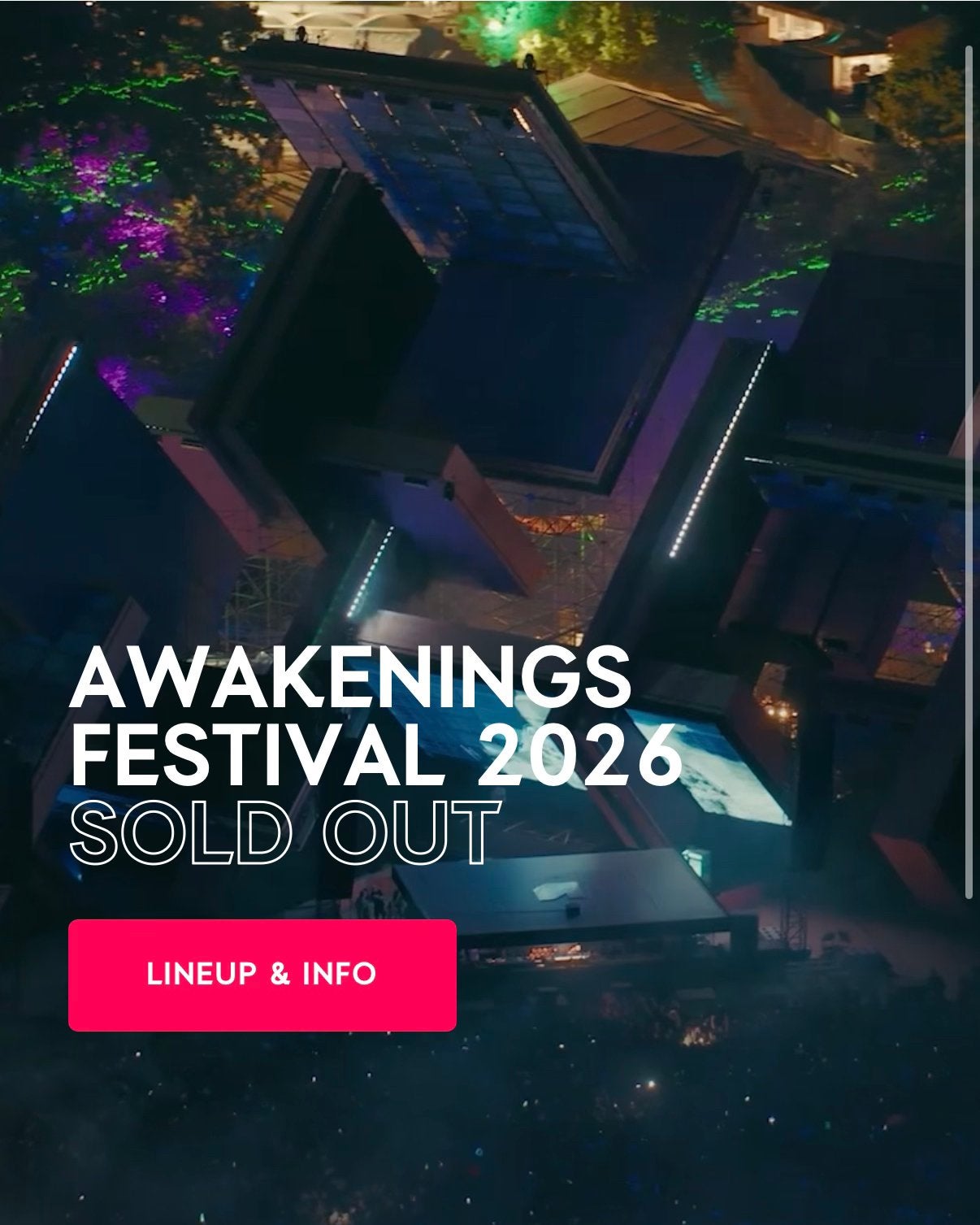1x Awakenings 2026 Weekend Ticket - Grand Camping (vr-za-zo), Eén persoon