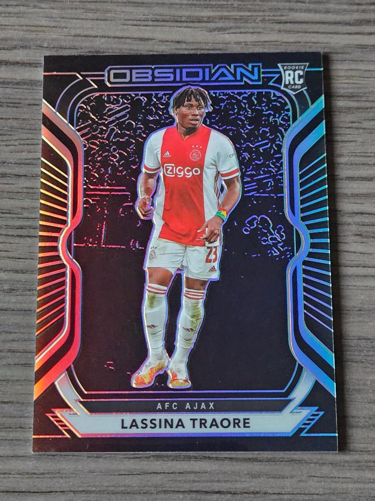 Panini Obsidian Lassina Traore rookie /195 Ajax trading card, Ophalen of Verzenden, Zo goed als nieuw, Ajax, Poster, Plaatje of Sticker