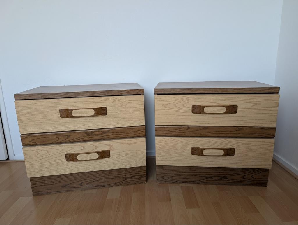 2 vintage nachtkastjes, Huis en Inrichting, Ophalen of Verzenden