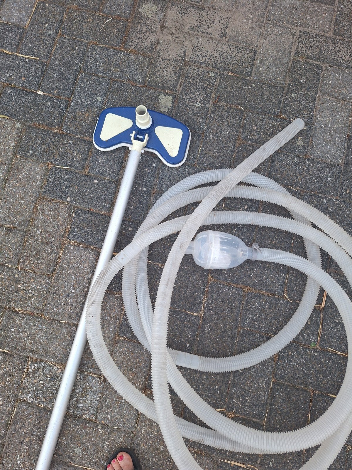 Zwembad stofzuiger met skimmer en telescoopstok, Ophalen, Gebruikt, Skimmer