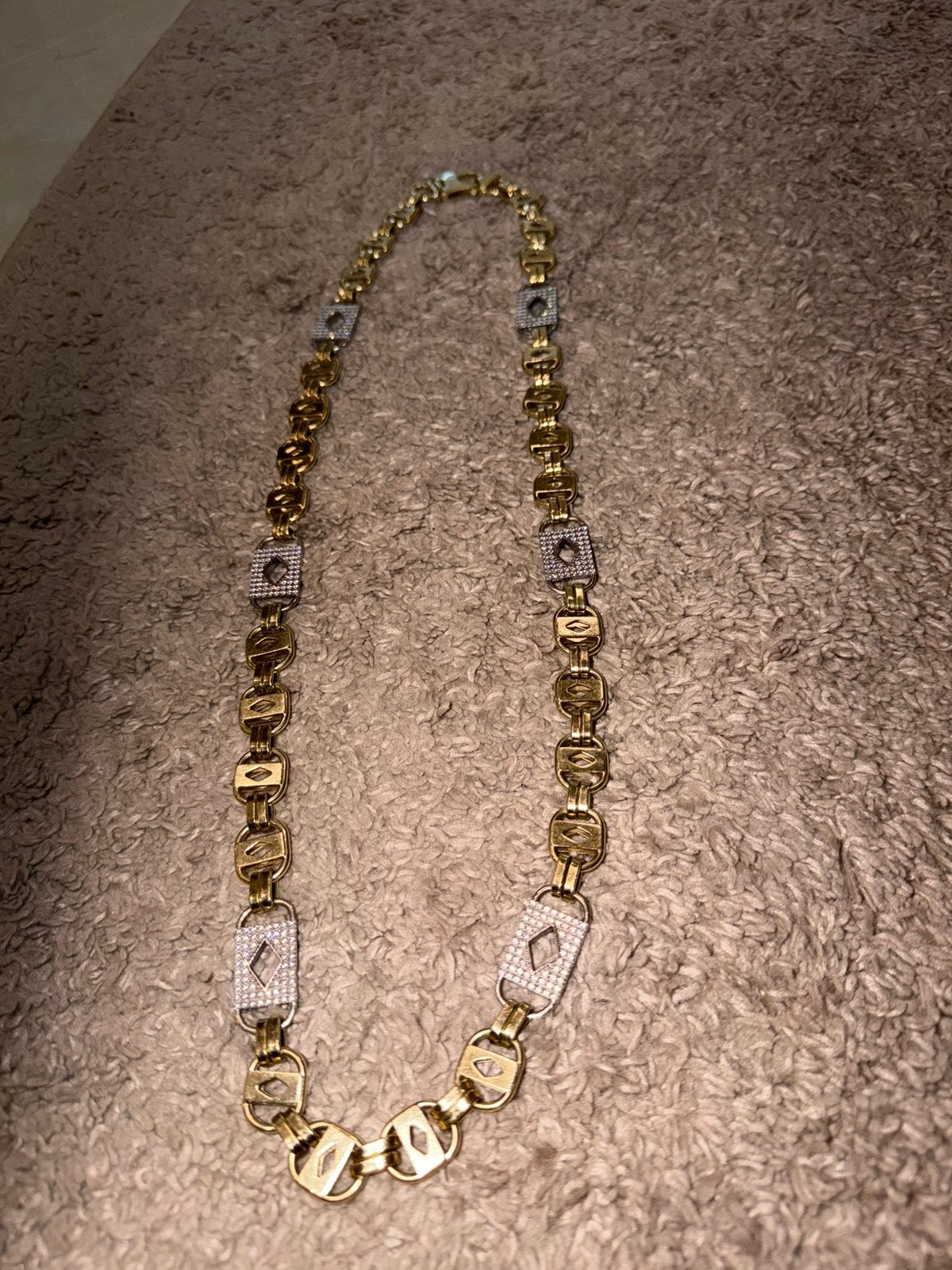 Gouden ketting 14K - 178 Gram - 585 - Platte Magnum, Ophalen, Zo goed als nieuw, Goud, Goud