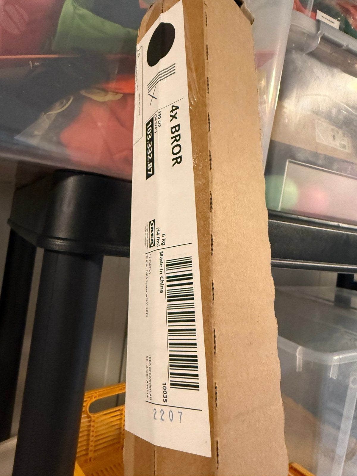 IKEA BRODER stellingkast staanders 190 cm - 4 stuks, Ophalen, Zo goed als nieuw, Klemhekje, Metaal of IJzer