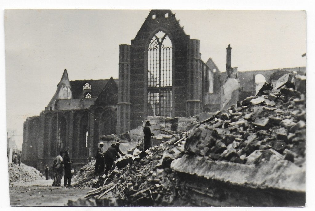 Nederland Verwoeste Stad Ongelopen Ansichtkaart ( B7175 ), Ophalen of Verzenden, Voor 1920, Ongelopen, Zuid-Holland
