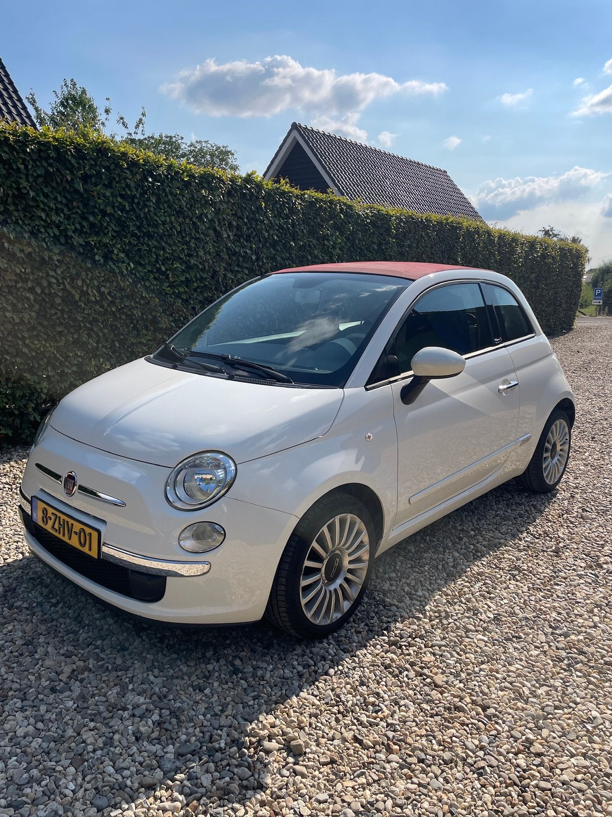 Fiat 500 cabrio | airco | parkeersensoren | NAP 126.010, Auto's, 31 €/maand, Leder en Stof, Wit, Origineel Nederlands