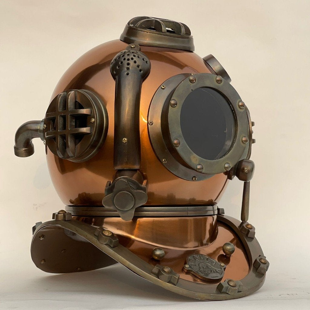 Duikhelm - XXL Duikershelm ITALIA La Spezia - Staal, Messing, Antiek en Kunst, Verzenden