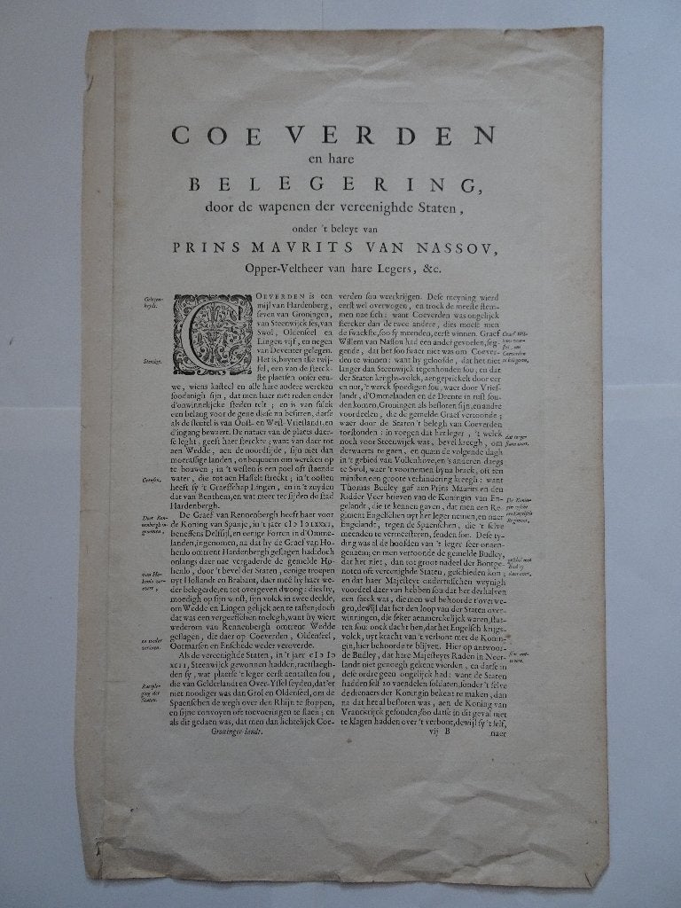 Gravure belegering vesting Coevorden, Fred. de Wit 1698, Antiek en Kunst, Kunst | Etsen en Gravures, Cartografie, Gravure, Origineel