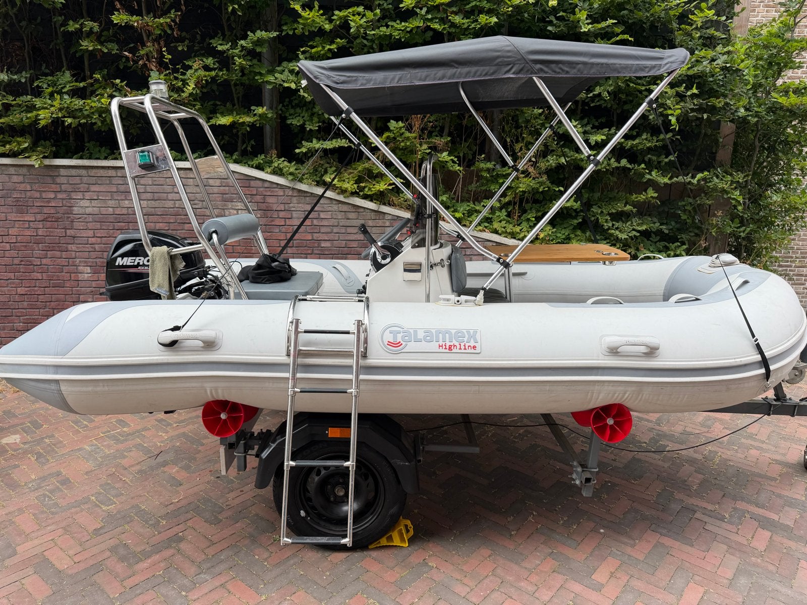 Talamex Highline rubberboot met Merc. 15pk buitenb.motor, Watersport en Boten, Ophalen, 4 m, 15 pk, 2 m