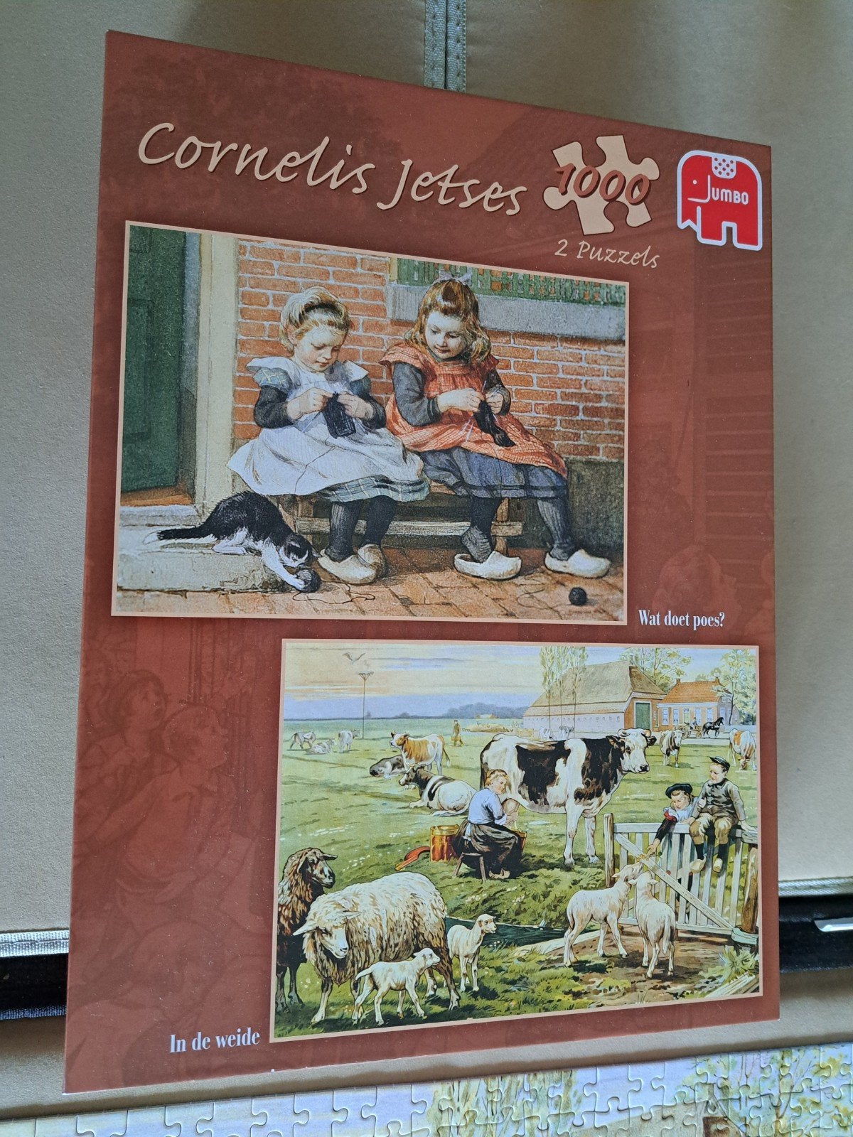 Jumbo Cornelis Jetses Puzzelset - 2x 1000 stukjes, Ophalen of Verzenden, 500 t/m 1500 stukjes, Zo goed als nieuw, Legpuzzel