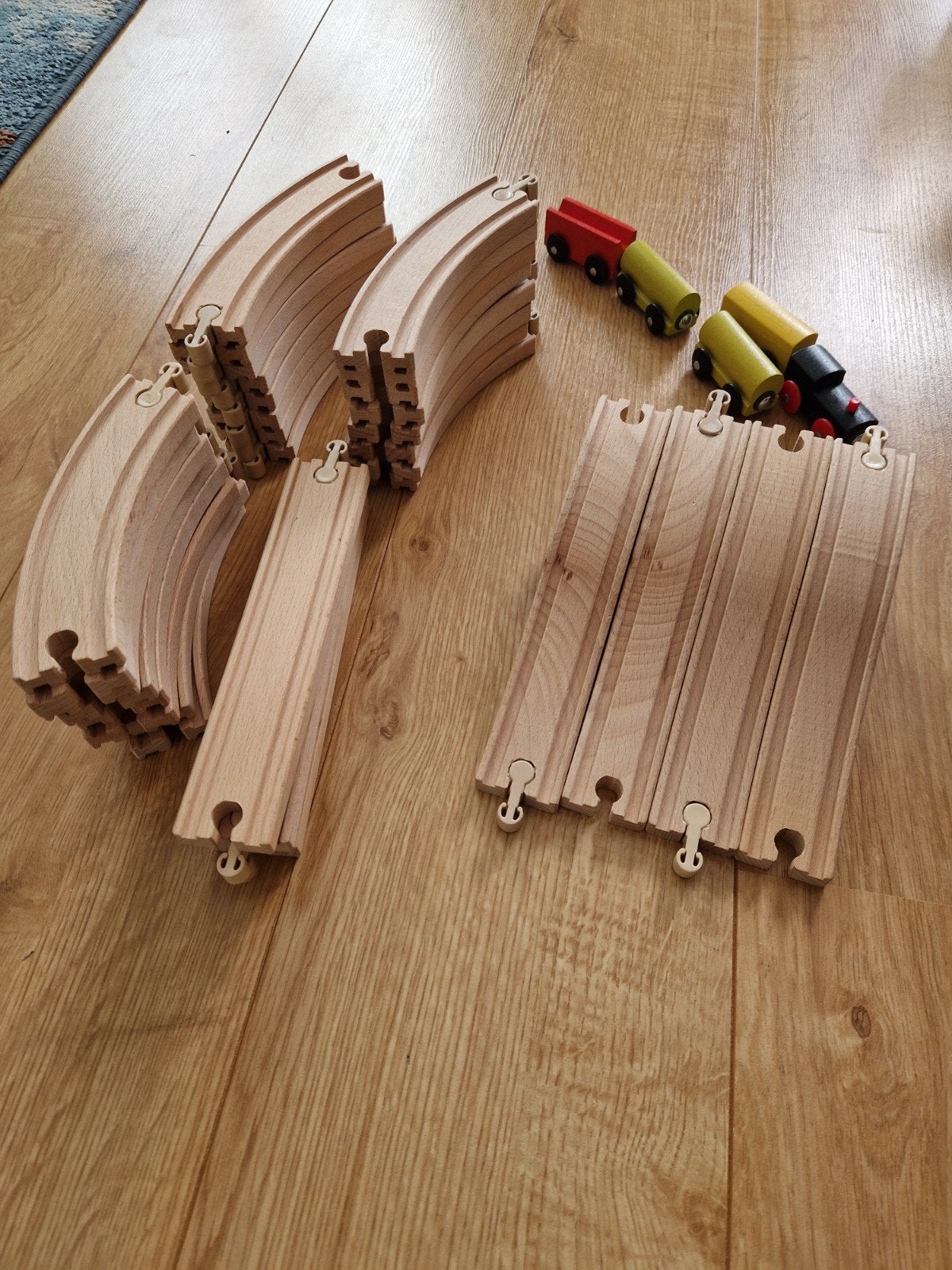 Houten treinbaan met trein en blokken, Ophalen, Gebruikt