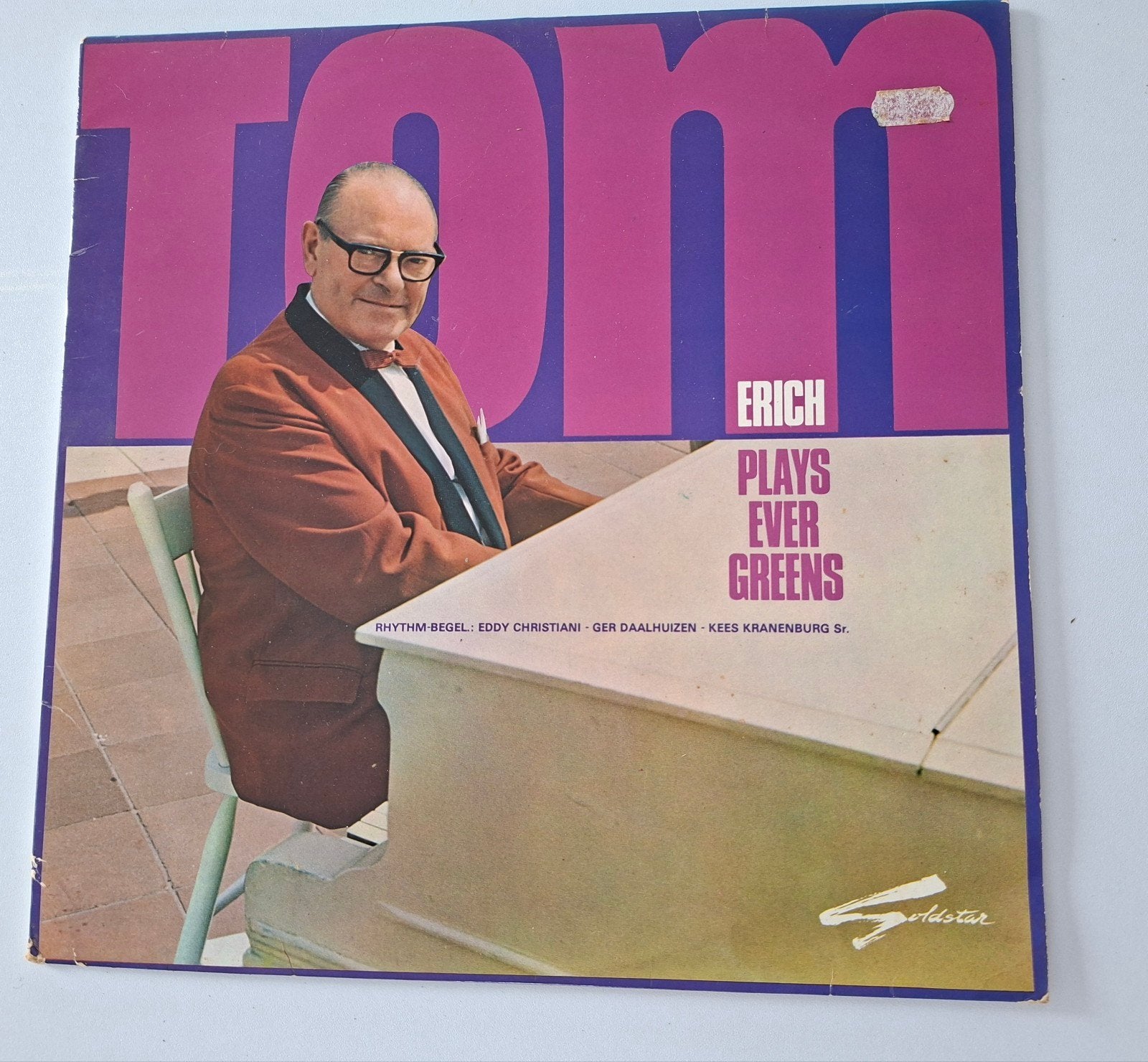 Erich Tom Plays Evergreens LP - Goldstar, LP, Gebruikt, Overige genres, Ophalen of Verzenden