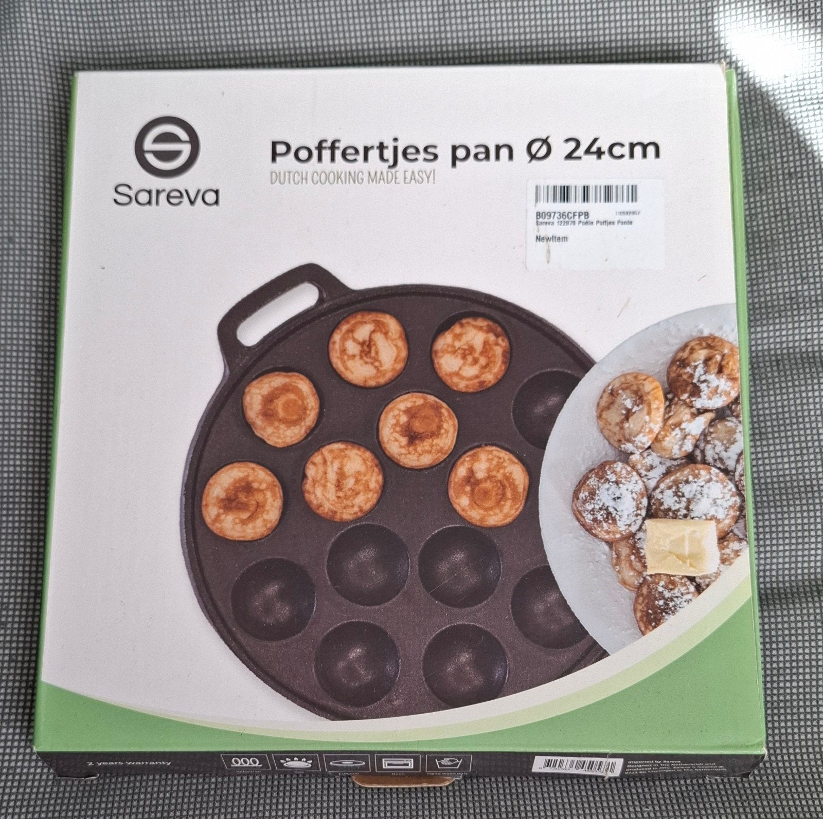 Sareva Poffertjespan Ø 24cm - Nieuw, Ophalen, Antiaanbaklaag, Gietijzer, Overige typen