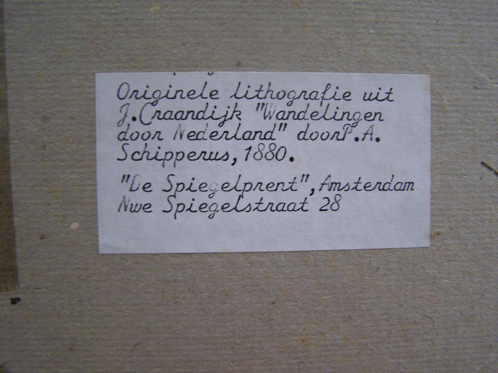 Originele litho uit 1880 Omgeving Haarlem Ruine Bredero +, Antiek en Kunst, Kunst | Litho's en Zeefdrukken, Ophalen of Verzenden