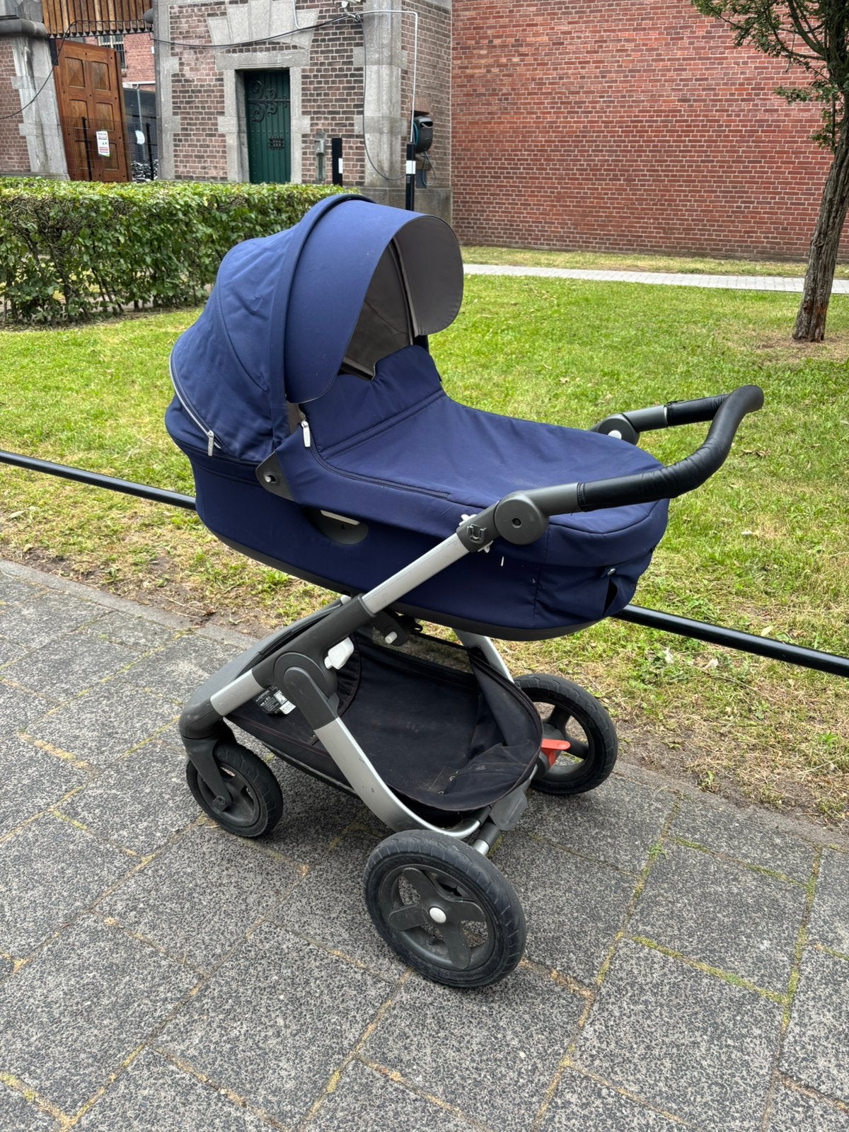 Stokke Trailz kinderwagen blauw, Kinderen en Baby's, Kinderwagens en Combinaties, Gebruikt, Luchtbanden, Combiwagen, Ophalen