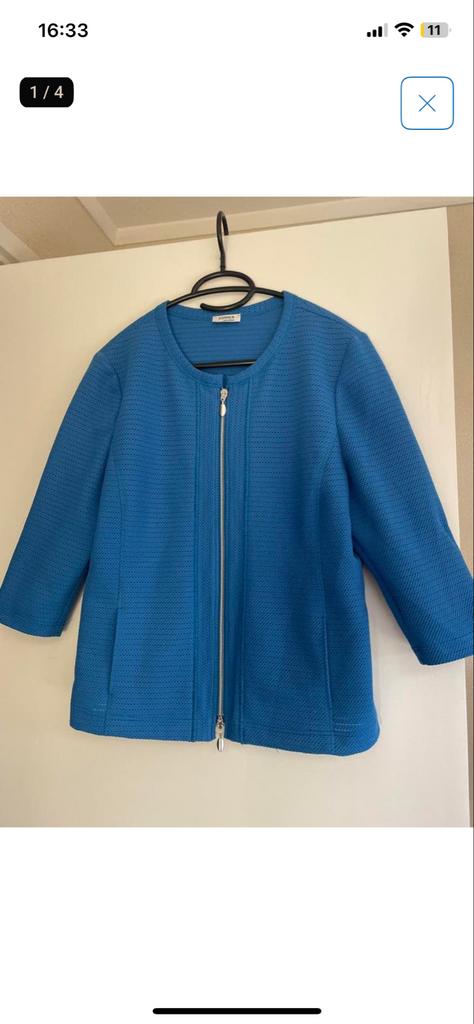 Sommermann blauw vest / jasje maat 40, Kleding | Dames, Ophalen of Verzenden, Zo goed als nieuw, Maat 38/40 (M), Blauw