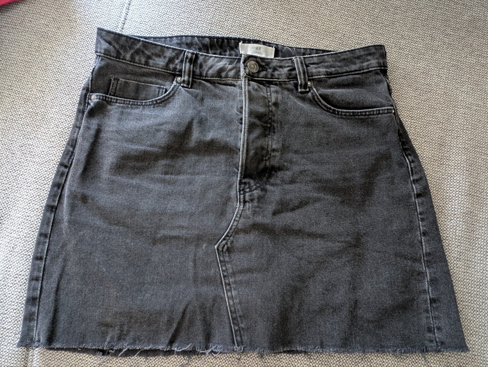 Grijze spijkerrok H&M, Kleding | Dames, Rokken, Maat 38/40 (M), H&M, Ophalen of Verzenden, Zo goed als nieuw