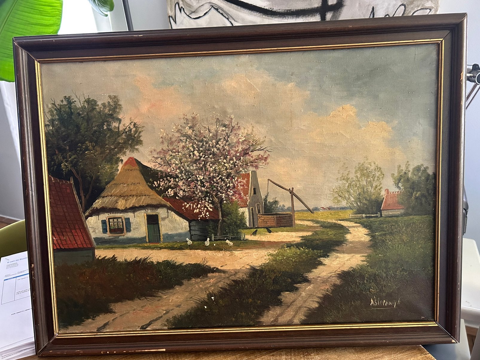 A Sleeswijk olieverf schilderij, Antiek en Kunst, Ophalen