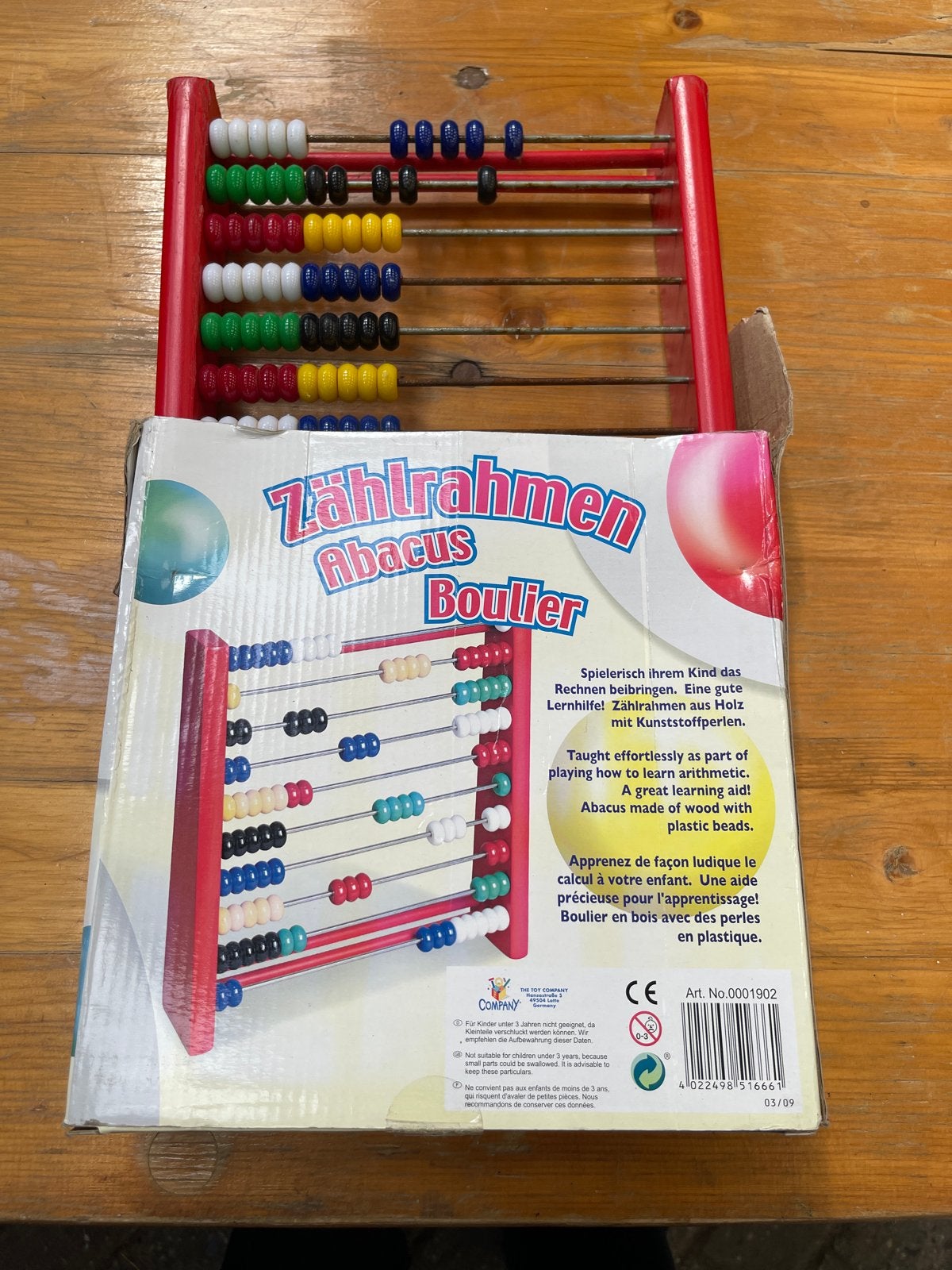 Houten Abacus Telraam - Educatief Speelgoed, Ophalen, Zo goed als nieuw, Rekenen