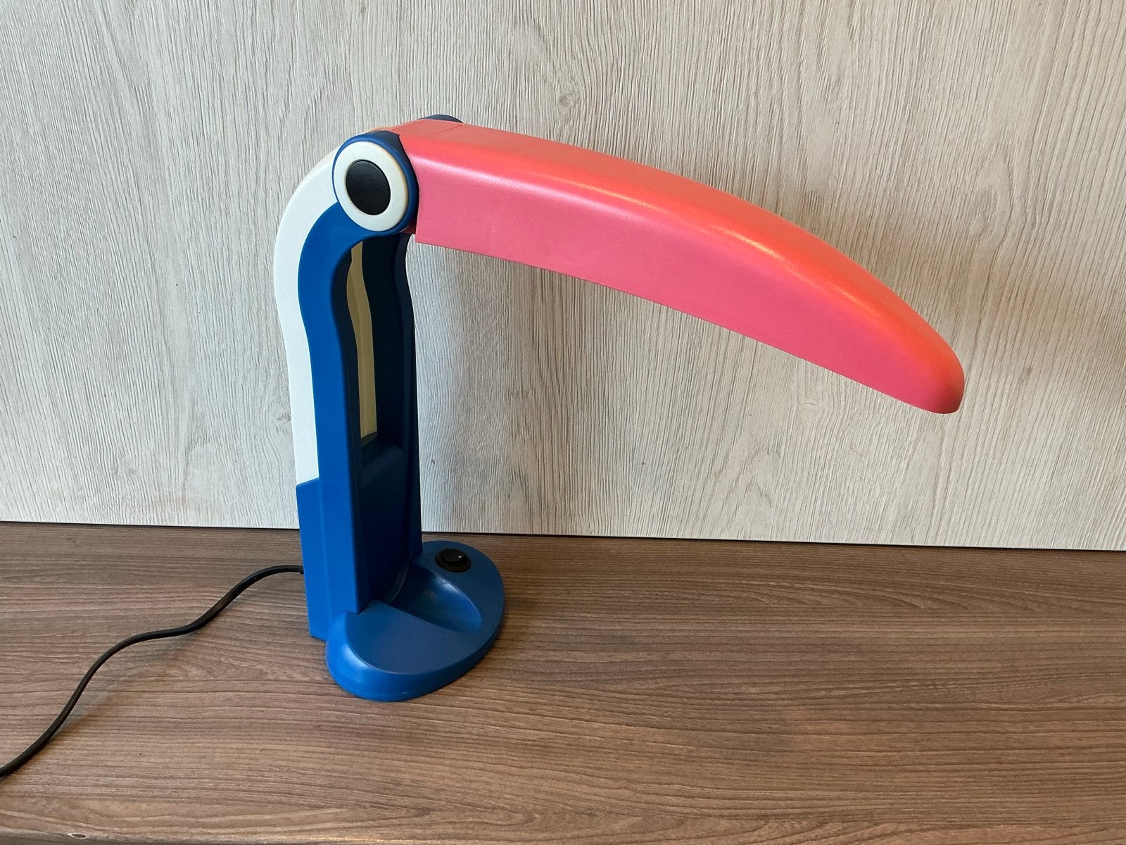 Vintage Toucan Tafellamp -  Design, Huis en Inrichting, Gebruikt, Vintage, Meerkleurig, Ophalen of Verzenden