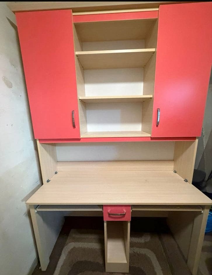 Bureau-kast combinatie met opbergruimte, Ophalen, Gebruikt, Met lades, Spaanplaat of MDF