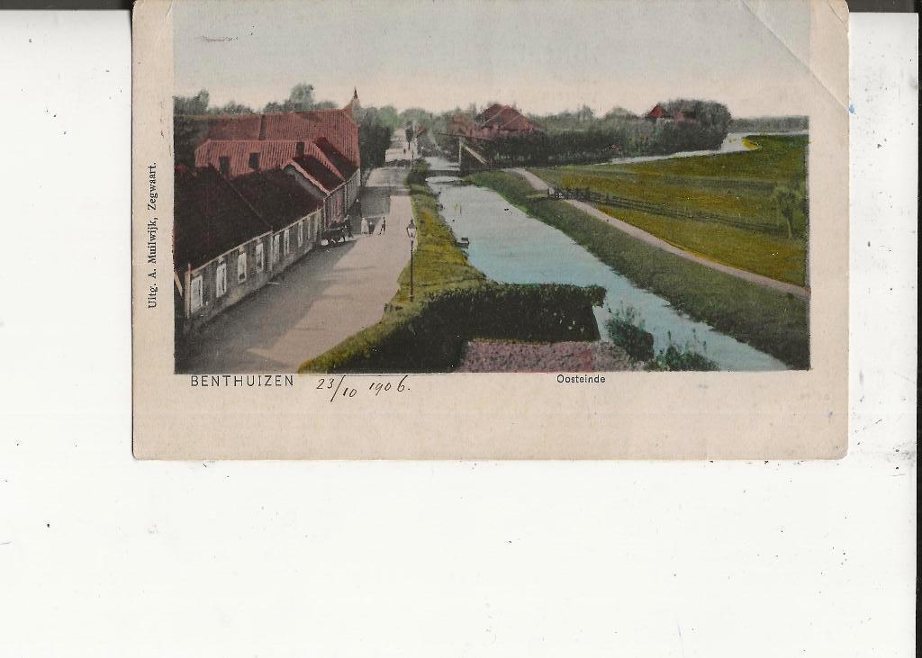 Benthuizen Oosteinde 23-10-1906 A Milwijk, Ophalen of Verzenden, Voor 1920, Ongelopen, Zuid-Holland