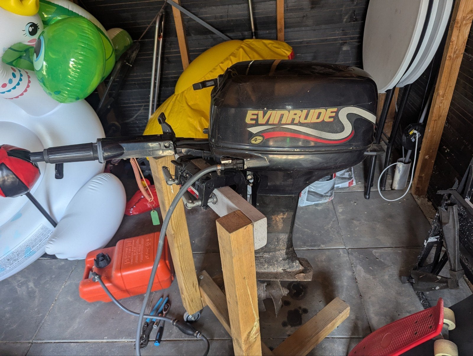Evinrude buitenboordmotor 4.5 pk - 4-takt, Ophalen, Gebruikt, Benzine