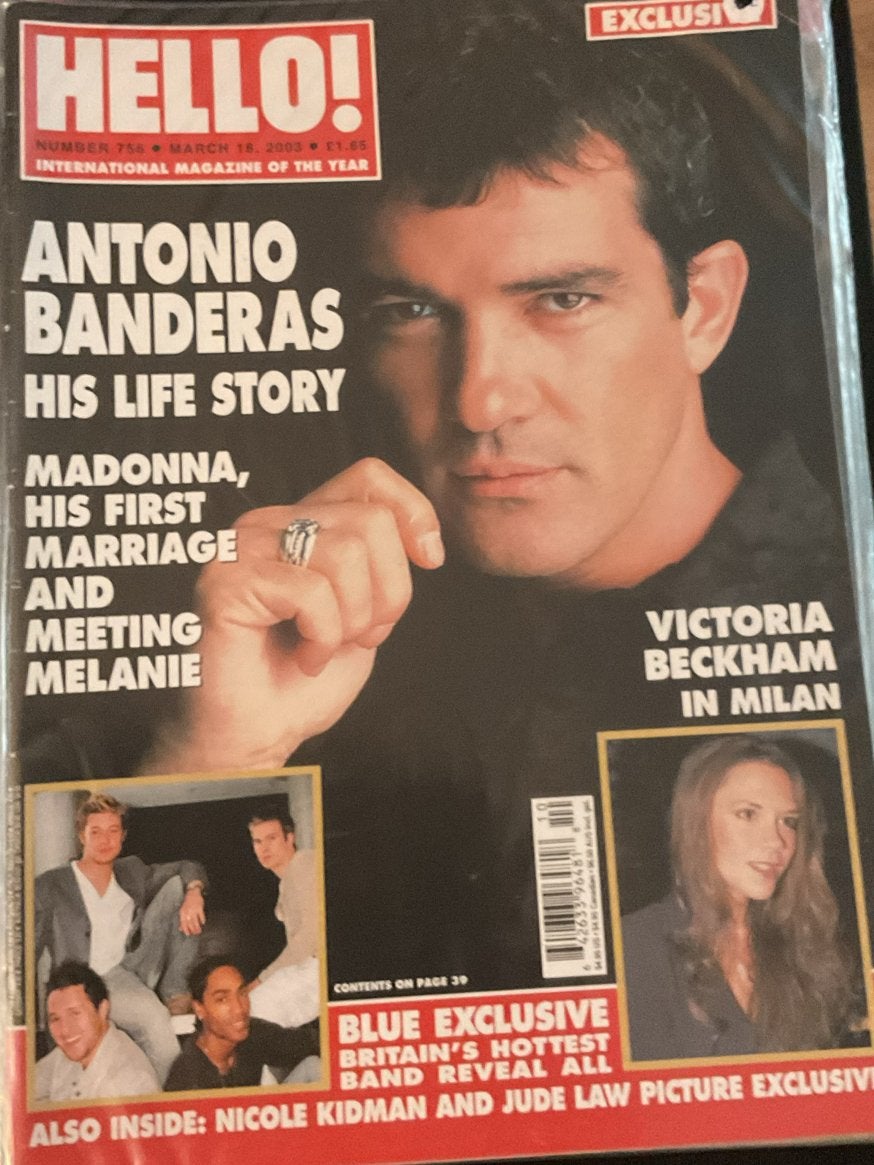 Hello! Magazine Maart 2000 - Antonio Banderas & Victoria Bec, Verzenden, Gelezen, Gossip of Showbizz