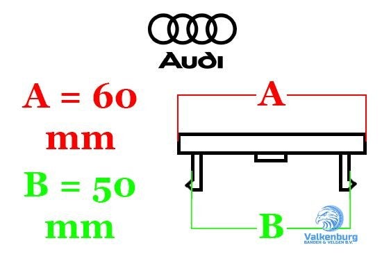 ORIGINELE Audi naafkap naafdop set hoogglans zwart, Gebruikt, -, Verzenden, -