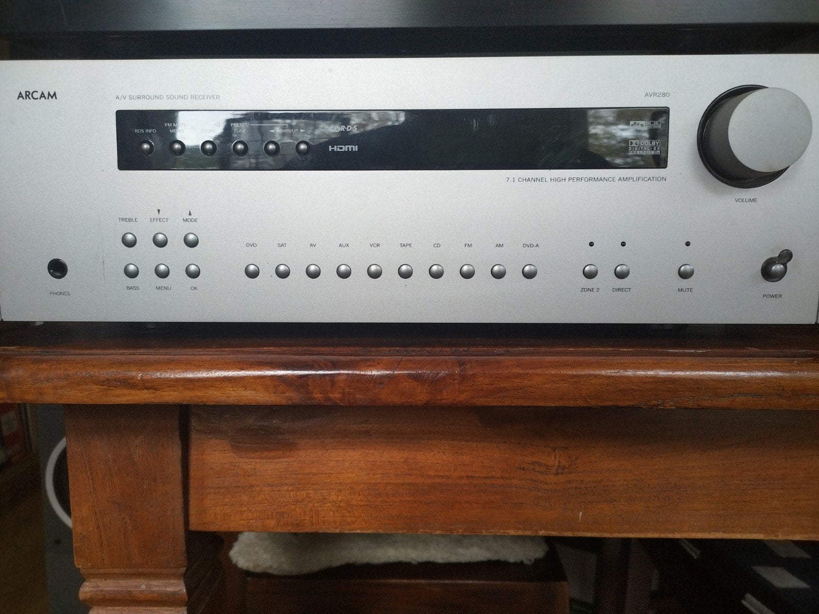 Arcam AVR280, 7.1 versterker inclusief afstandbediening, Ophalen, Gebruikt, 60 tot 120 watt, Overige merken