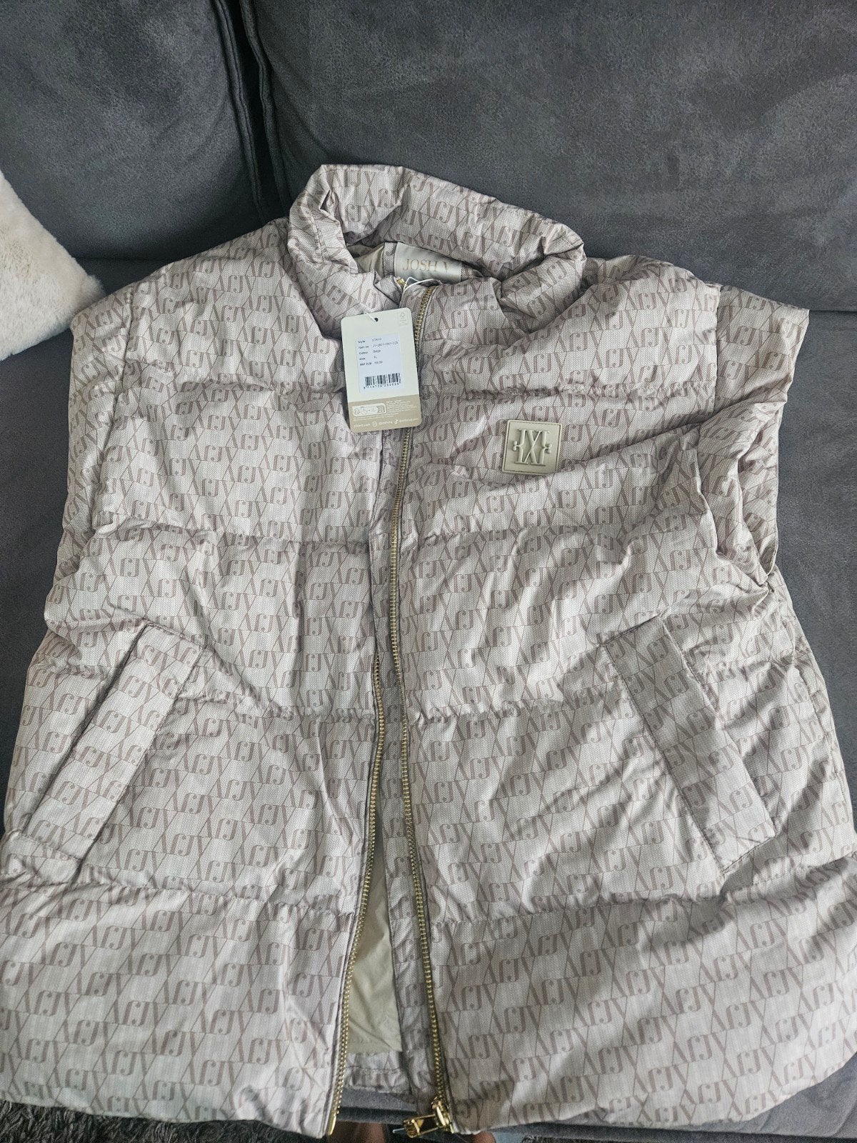 JOSH V Staya Bodywarmer Nieuw Oversized XL Beige, JOSH V, Beige, Maat 46/48 (XL) of groter, Nieuw