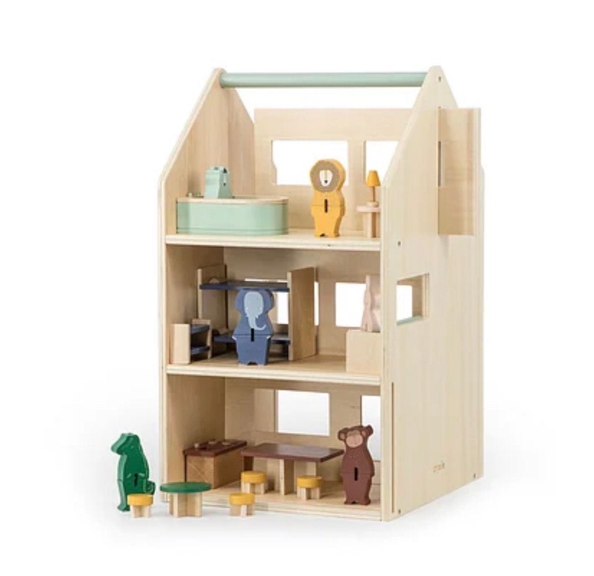 Trixie Houten Speelhuis met Accessoires - Nieuw in Doos, Ophalen of Verzenden, Nieuw, Poppenhuis