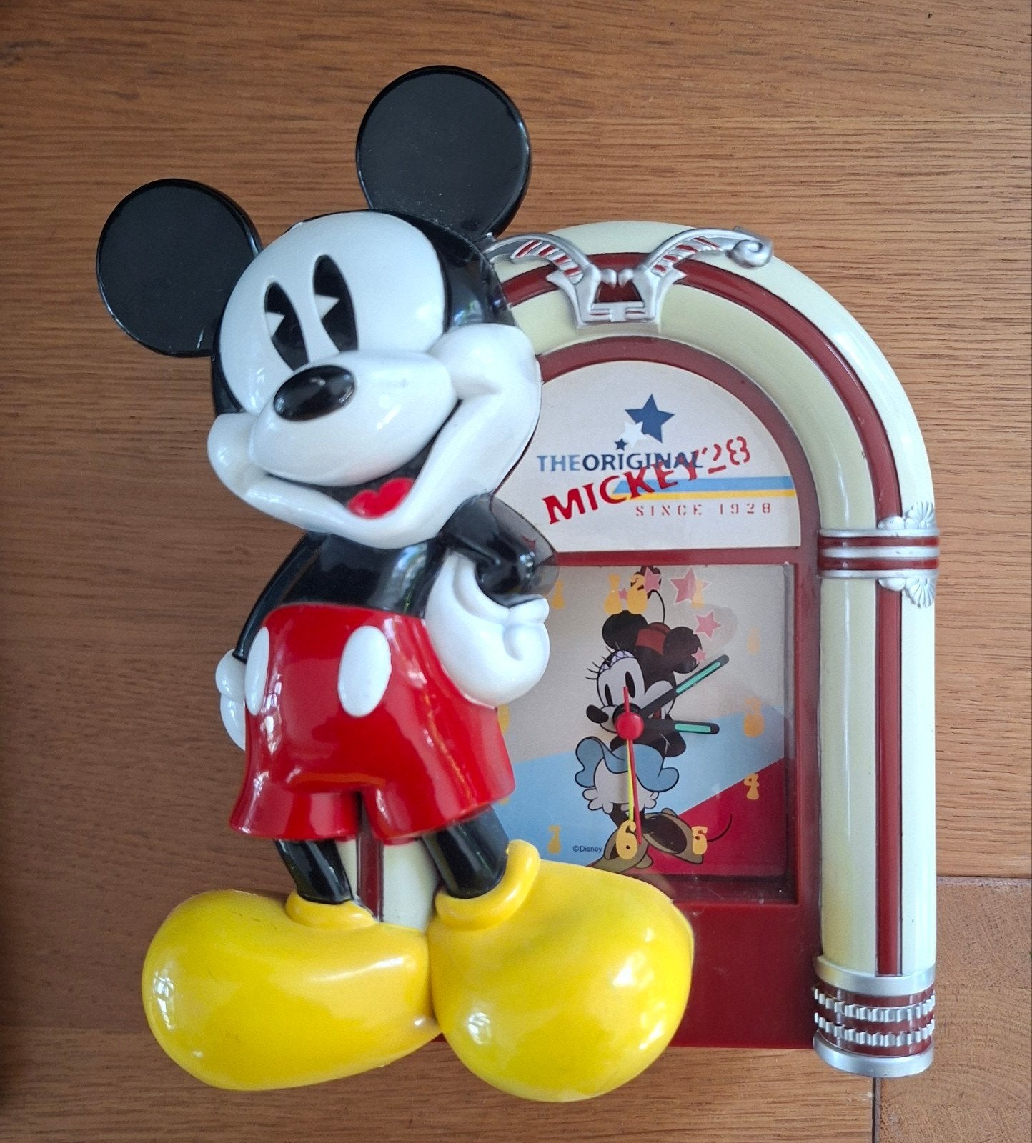 Mickey Mouse Wekker & Spaarpot - The Original 28, Ophalen of Verzenden, Overige figuren, Gebruikt, Overige typen