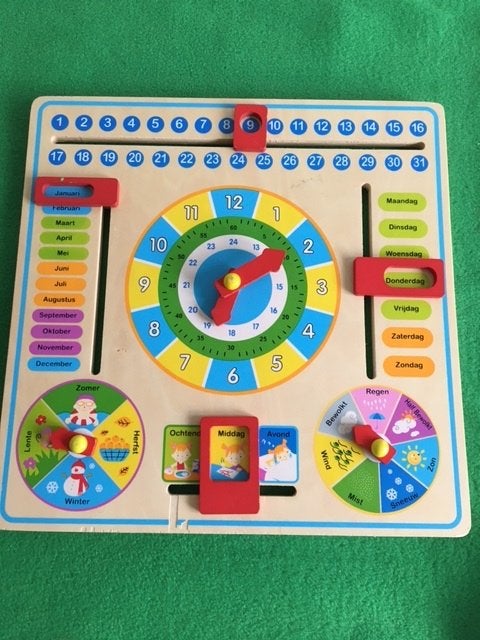 Planbord voor kinderen(tijd,maanden,seizoenen enz), Ophalen of Verzenden, Zo goed als nieuw