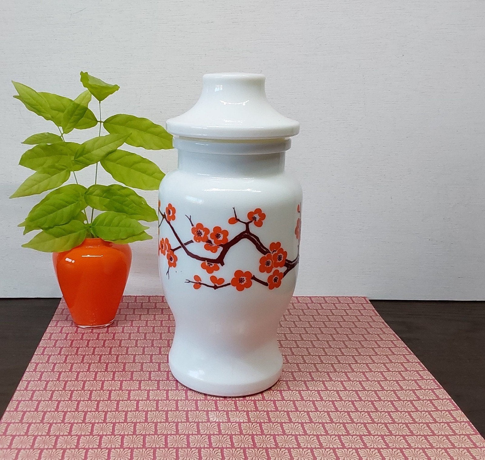 Belgische Opaline pot, jaren 70, ., Ophalen of Verzenden, Zo goed als nieuw, .