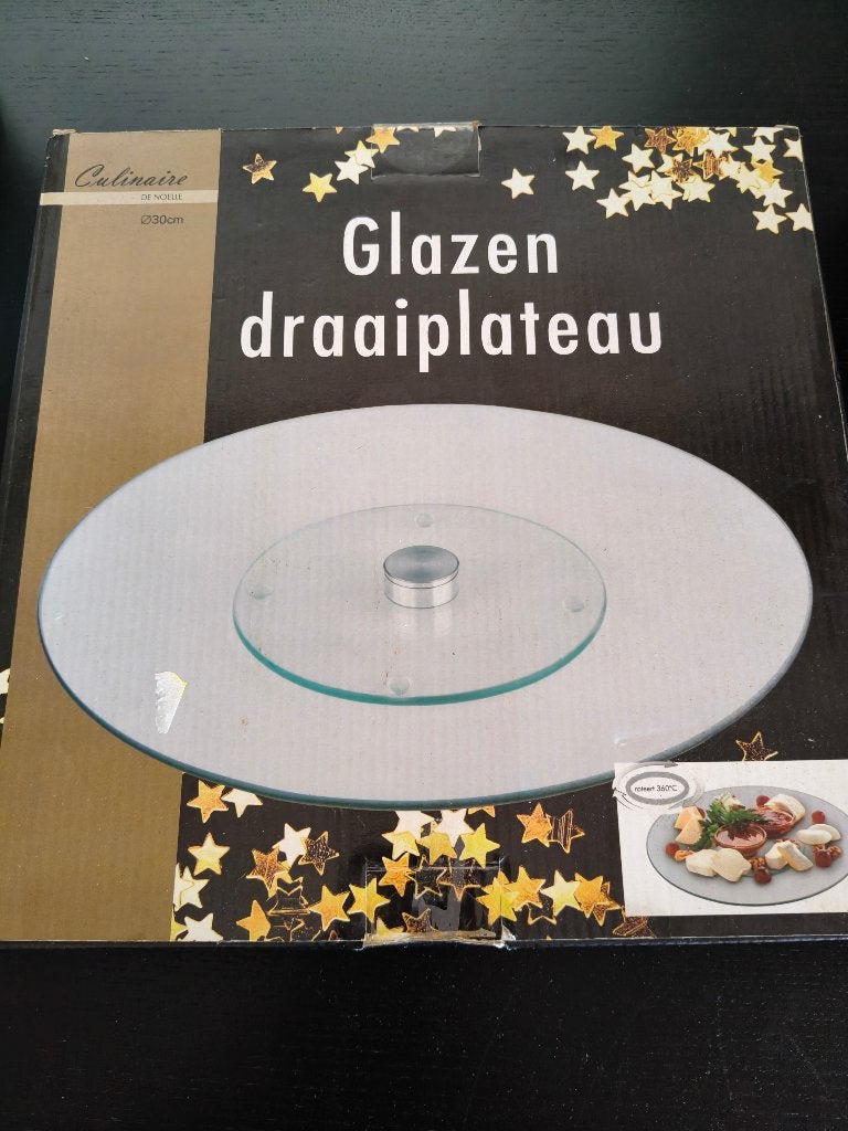 Glazen draaiplateau (zgan), Ophalen of Verzenden, Zo goed als nieuw