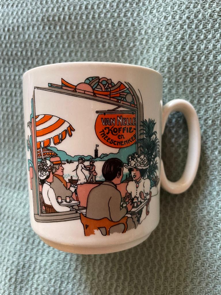 Mok Van Nelle koffie-en thee schenkerij Villeroy, Ophalen of Verzenden, Zo goed als nieuw, Overige stijlen, Kop(pen) en/of Schotel(s)