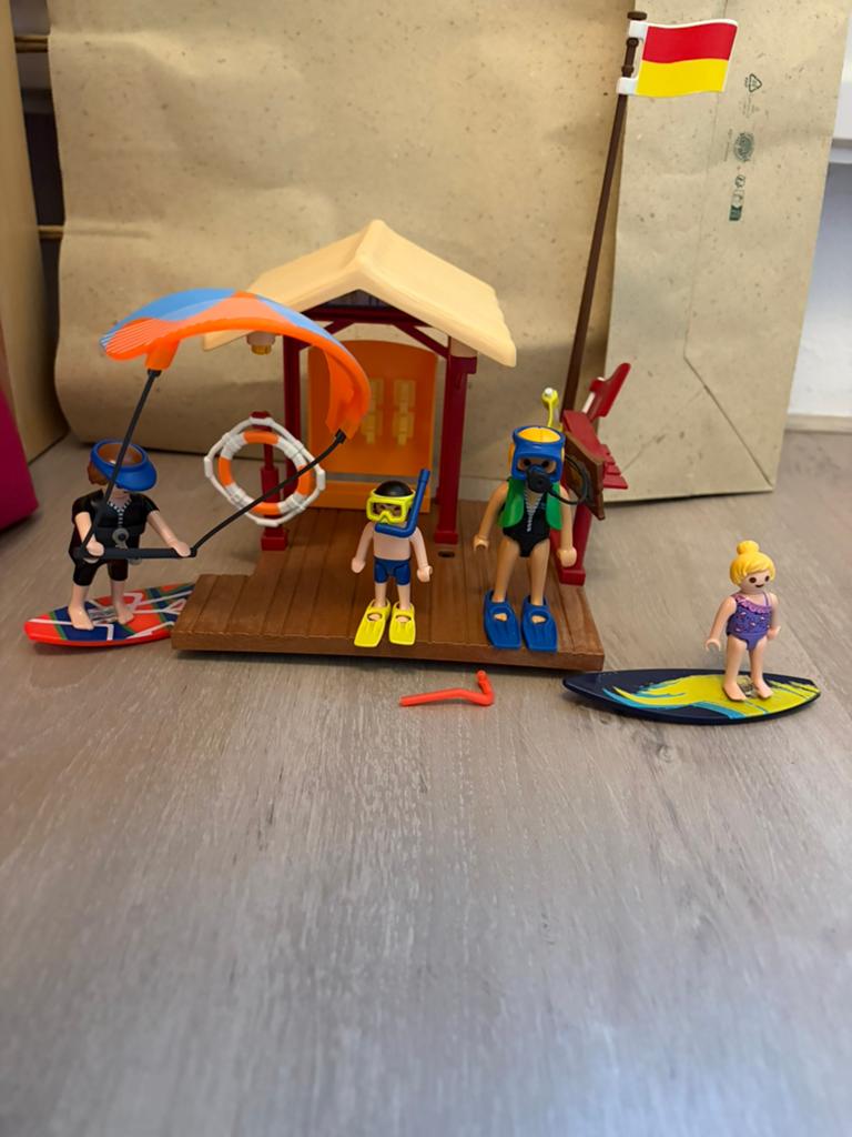 Playmobil strandset met figuren en accessoires, Kinderen en Baby's, Ophalen, Zo goed als nieuw, Complete set