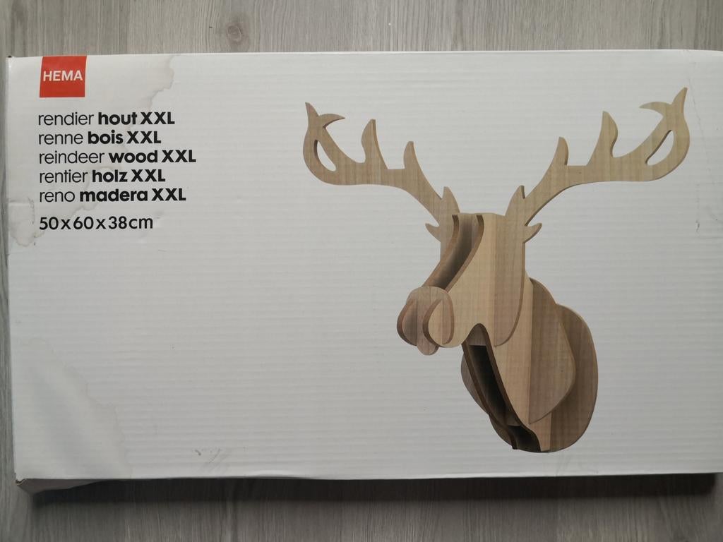 Houten decoratief rendier, Ophalen, Hout, Nieuw, Scandinavisch