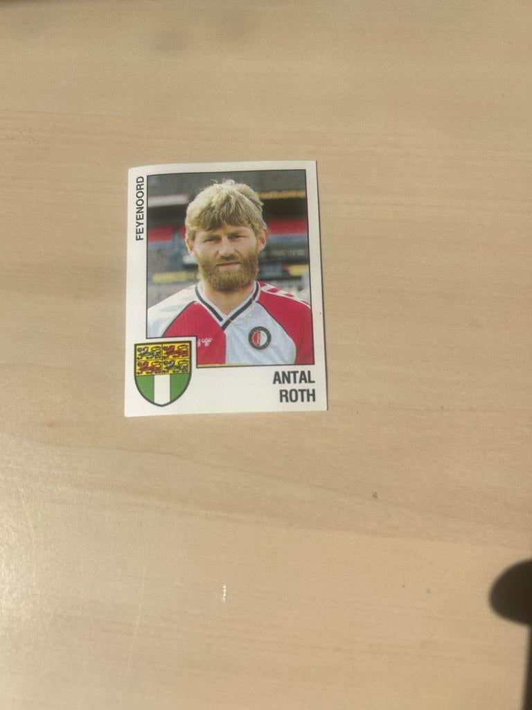 Panini Voetbal 89 Plaatje Antal Roth Feyenoord, Hobby en Vrije tijd, Stickers en Plaatjes, Ophalen of Verzenden, Zo goed als nieuw